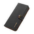 KHAZNEH RFID caz pentru Samsung Galaxy A35 5G, Litchi Texture, negru