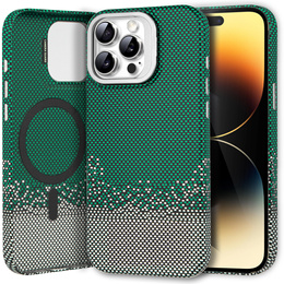 Carcasă pentru iPhone 14 Pro, cadru Kickstand, pentru MagSafe, Sand Green