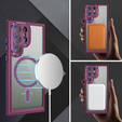 Husă pentru Samsung Galaxy S23 Ultra, ERBORD Impact Guard, MagSafe, maroon