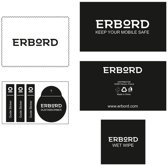 2x sticlă călită pentru iPhone 11 Pro, ERBORD 9H Hard Glass pe ecran