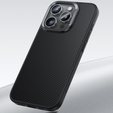Carcasa BENKS Kevlar pentru iPhone 16 Pro, pentru MagSafe, Carbon Fiber, negru