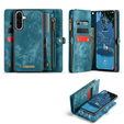Husă CASEME pentru Samsung Galaxy A56 5G, Retro Leather Wallet, cu curea de umăr, verde