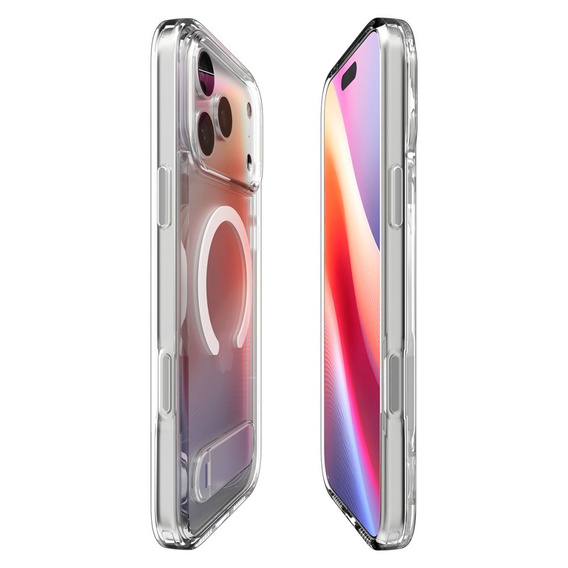 Husă Spigen Ultra Hybrid „S” Mag MagSafe pentru iPhone 17 Pro Max, transparentă/albă