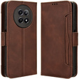 Cu clapetă pentru Realme 12, Card Slot, maro
