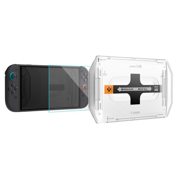 Folie din sticlă Spigen Glas.tR EZ Fit 2-Pack pentru Nintendo Switch 2 – Transparentă
