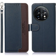 Cu clapetă pentru OnePlus 11 5G, KHAZNEH RFID, Dual Color, albastru închis
