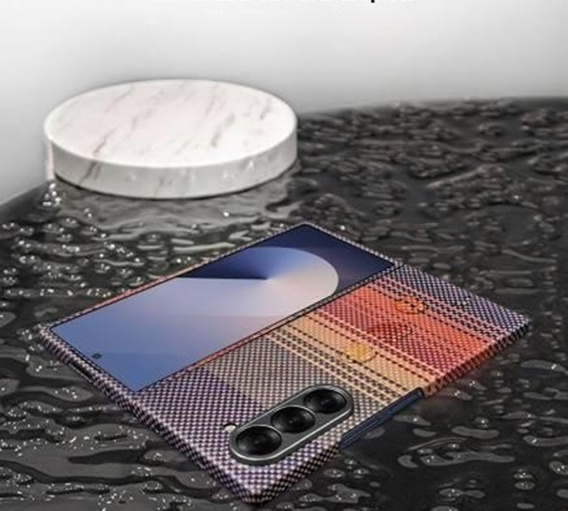Husă pentru Samsung Galaxy Z Fold6 5G - magnetic Aramid Fiber, portocaliu