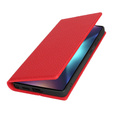 Cu clapetă pentru Samsung Galaxy S25 Ultra, Litchi Skin Grain, roșu