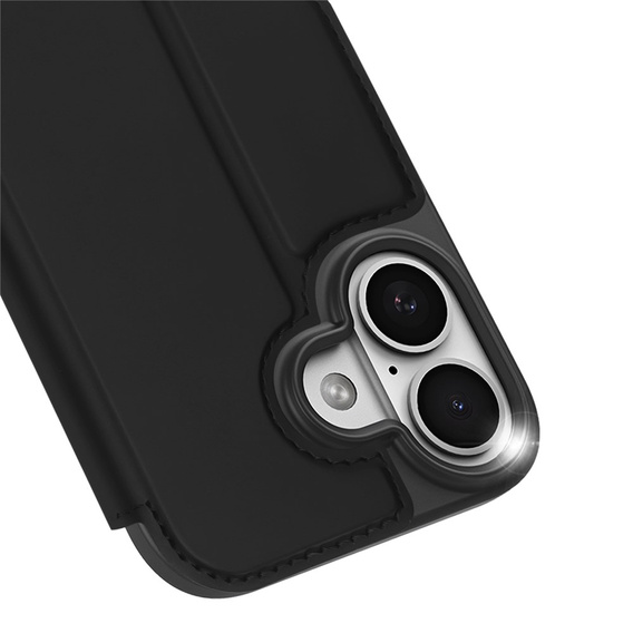 Husă Dux Ducis pentru iPhone 17, Skin Pro, cu clapetă, cu slot pentru carduri, negru