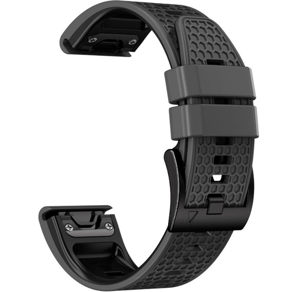 Curea de silicon pentru Garmin Fenix 7 / Forerunner 965 / 955 / 945 / 935, gri / negru