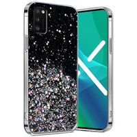 Huse pentru Samsung Galaxy A41, Glittery, negru