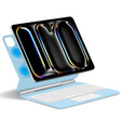 Husă de tastatură pentru iPad Pro 13" 2024, Magnetic Keyboard Touchpad, albastru