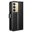 Cu clapetă pentru Realme 14X / Realme C75, Crazy Horse Wallet, negru