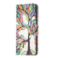 Cu clapetă pentru Infinix Hot 30, Wallet, tree of life, alb