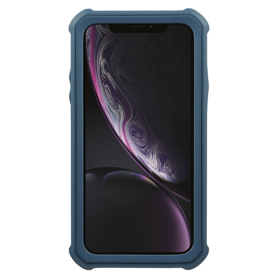 Husă blindată pentru iPhone XR, Dexnor Full Body, albastru închis