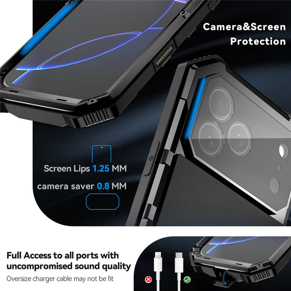 Carcasă blindată R-JUST cu suport pentru iPhone 17 Pro Max