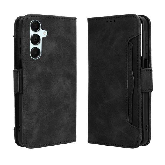 Carcasă cu clapetă pentru Oppo Reno 14F, slot pentru carduri, portofel, negru