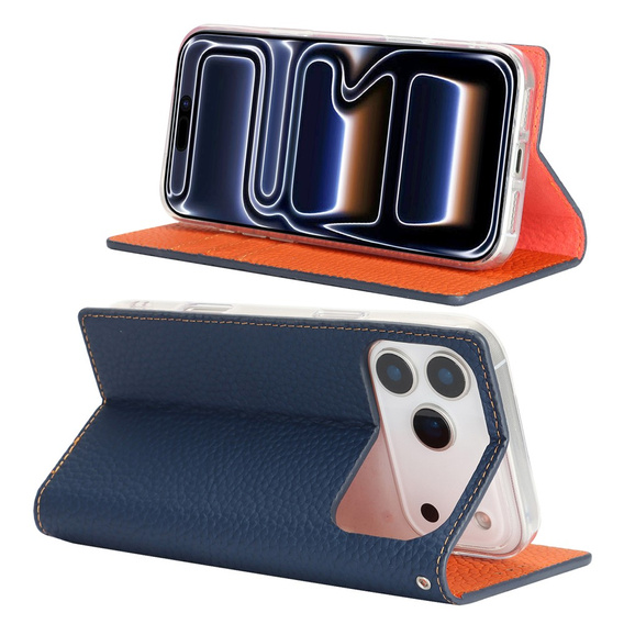 Husă cu capac rabatabil Litchi Skin Grain pentru iPhone 17 Pro