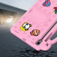 Husă pentru copii pentru Samsung Galaxy Tab S7/S8/S9, Cute Patterns, cu suport, roz