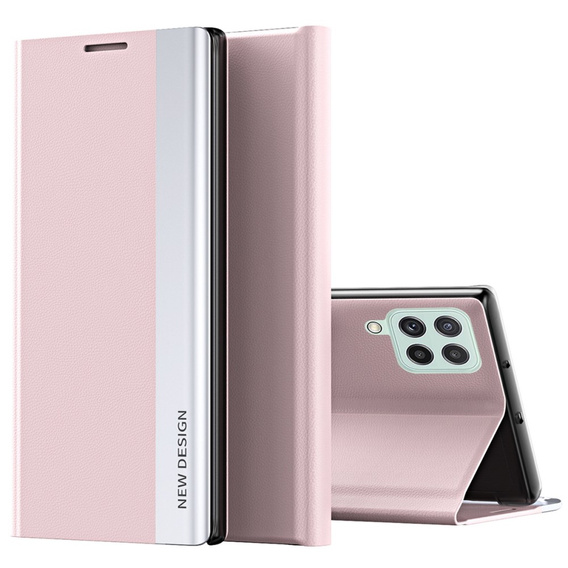 Cu clapetă pentru Samsung Galaxy M33 5G, Side Magnetic, roz