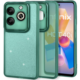 Huse pentru Infinix Hot 40i, Glittery Powder, verde