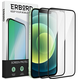 2x sticlă călită pentru iPhone 12 Mini, ERBORD 3D pentru întregul display