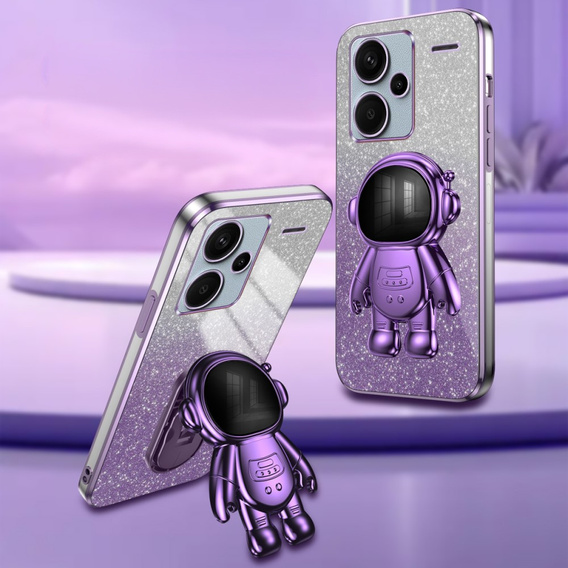 Husa pentru Xiaomi Redmi Note 13 Pro+, Glitter Astronaut, violet
