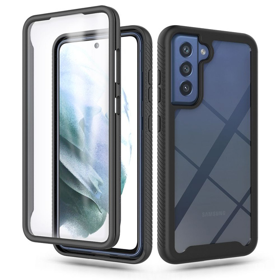 Carcasă pentru Samsung Galaxy S21 FE, Shockproof, cu folie, albastru