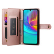 Cu clapetă pentru Samsung Galaxy A56 5G, Wallet Zipper Pocket, roz