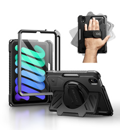 Husă Dexnor 360° cu curea și suport pentru stylus pentru iPad mini 8.3" 2021 (Gen. 6) / iPad mini 8.3" 2024 (Gen. 7)