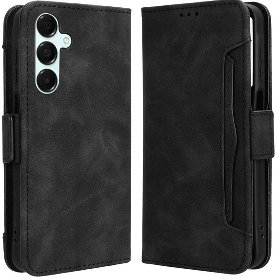 Cu clapetă pentru Samsung Galaxy A16, Card Slot, negru