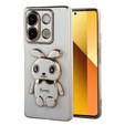 Carcasă pentru Xiaomi Redmi Note 13 5G, Rabbit, alb + sticlă călită 9H