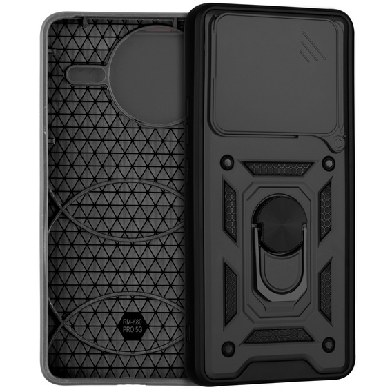 Husă blindată pentru Xiaomi Poco F7 Ultra, CamShield Slide, negru