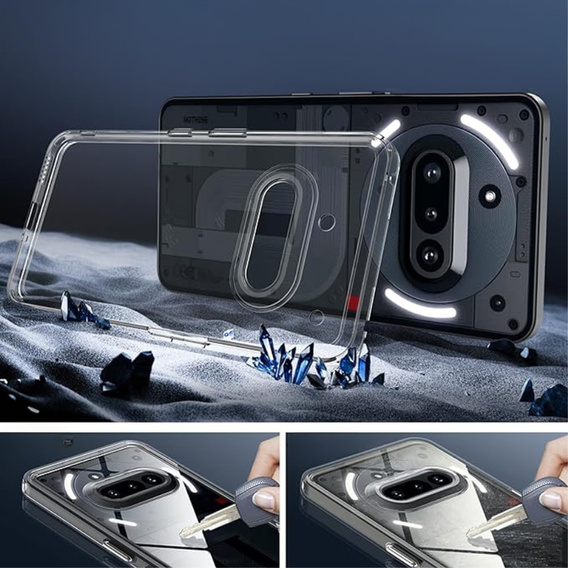 Huse pentru Nothing Phone 3a, Fusion Hybrid, transparentă