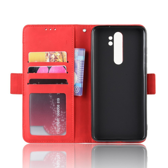 Cu clapetă pentru Xiaomi Redmi Note 8 Pro, Card Slot, roșu