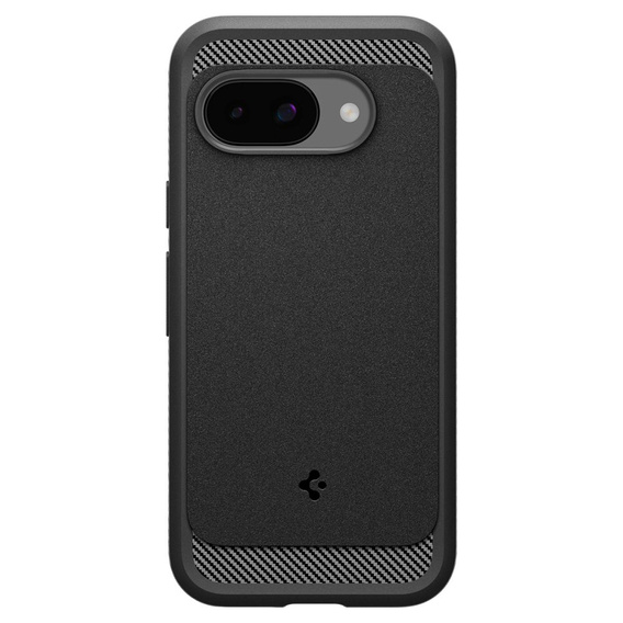 Carcasa Spigen pentru Google Pixel 9A, Rugged Armor MagSafe, negru + Tempered Glass 9H