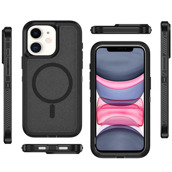 Carcasă cu ramă pentru iPhone 11, pentru MagSafe, negru