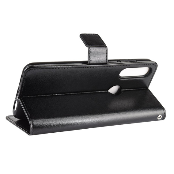 Cu clapetă pentru Alcatel 1S/1V/3L, Crazy Horse Wallet, negru