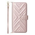 Carcasă cu clapetă pentru Xiaomi Redmi A5, Crossbody Leather Wallet, roz