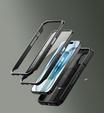 Husă blindată pentru iPhone 15, Dexnor CamProtect MagSafe, negru (Două rame)