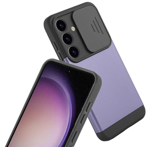 Huse pentru Samsung Galaxy S24, ERBORD CamProtect Slide Camera, violet