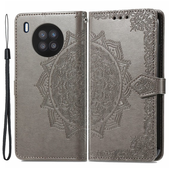 Cu clapetă pentru Huawei nova 8i, Mandala, gri