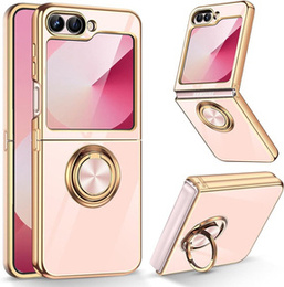 Huse pentru Samsung Galaxy Z Flip7 FE / Z Flip6, Electro Ring, roz
