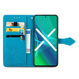 Cu clapetă pentru Oppo A78 4G, Mandala, albastru