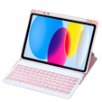 Husă pentru tastatură pentru iPad 11" 2025 A16 (11 gen.) / iPad 10.9" 2022 (10 gen.), Rotary 360° Leather, roz rose gold