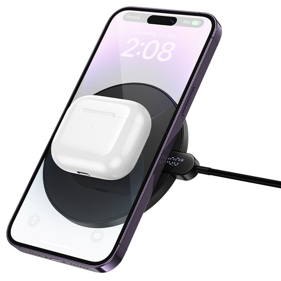 Încărcător inductiv cu afișaj LED, 15 W