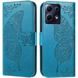Cu clapetă pentru Infinix Note 40 Pro, Butterfly, albastru