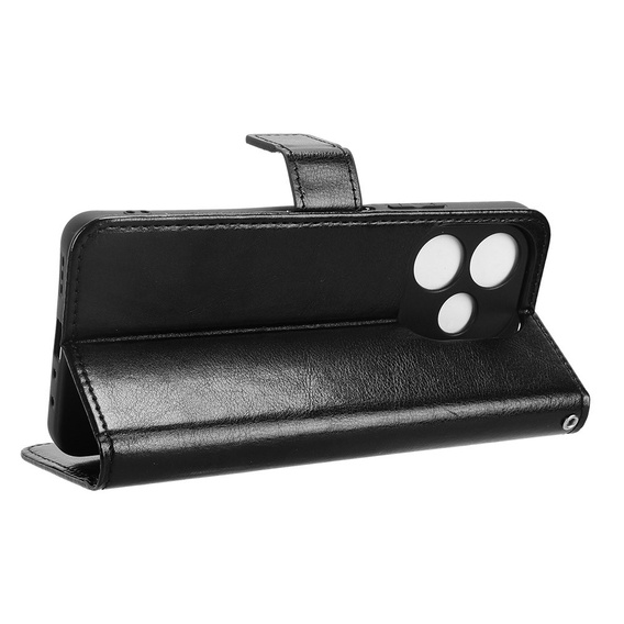 Cu clapetă pentru Oppo A5 Pro 5G, Crazy Horse Wallet, negru