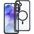 Husă pentru Samsung Galaxy A55, pentru MagSafe, ERBORD Matt Case, negru + sticlă pentru ecran