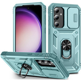 Husă blindată pentru Samsung Galaxy S23 FE, CamShield Slide, verde